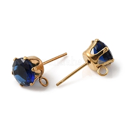Ion Plating(IP) 304 Stainless Steel Stud Earring Findings&nbsp;STAS-M315-02G-03