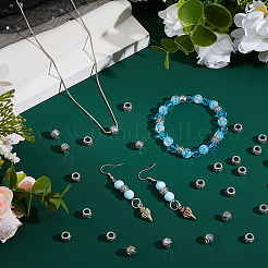 130Pcs Tibetan Style Alloy European Beads&nbsp;FIND-FH0011-48