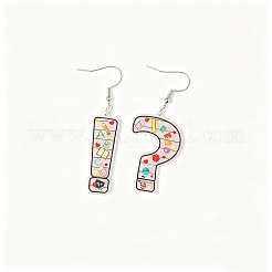 Printed Iron Acrylic Dangle Earrings&nbsp;WG12E88-01