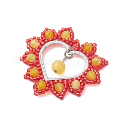 Seed Beads Beaded Charms&nbsp;PALLOY-MZ00271