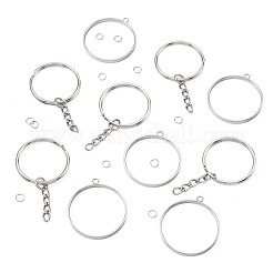5Pcs 304 Stainless Steel Open Back Bezel Pendants&nbsp;STAS-TAD0001-01F