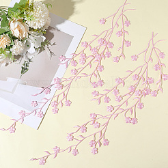 Polyester Flower Embroider Thread Iron on/Sew On Patches&nbsp;PATC-WH20017-19J