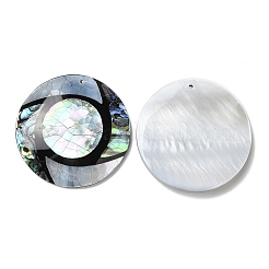 Natural Freshwater Shell & Black Lip Shell & Paua Shell Pendants&nbsp;SHEL-F007-09