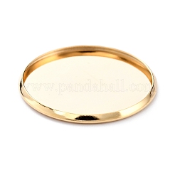 304 Stainless Steel Cabochon Settings&nbsp;STAS-Y001-12I-G