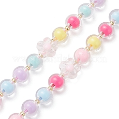 Acrylic & Round Seed Beads Card Holders Neck Strap Chain&nbsp;HJEW-MZ00231