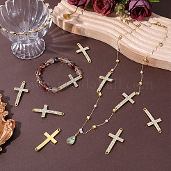 12Pcs Religion Alloy Crystal Rhinestone Connector Charms&nbsp;FIND-PH0038-15G