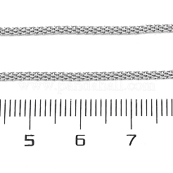 304 Stainless Steel Mesh Chain Necklaces for Women Men&nbsp;NJEW-P321-01P