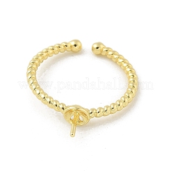 Brass Cup Peg Open Cuff Ring Settings&nbsp;LS-KK-G518-02G-02