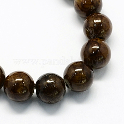 Natural Dyed Yellow Jade Gemstone Bead Strands&nbsp;G-R271-8mm-Y24