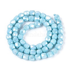 Anti-Tarnish Electroplate Glass Beads Strands&nbsp;GLAA-N057-6mm-09