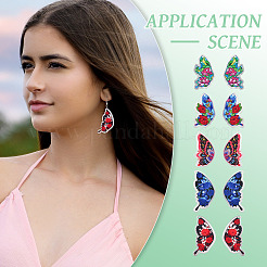 DIY Butterfly Acrylic Dangle Earring Making Kit&nbsp;DIY-TA0009-11