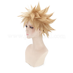 Short Blonde Wavy Cosplay Party Wigs&nbsp;OHAR-I015-03