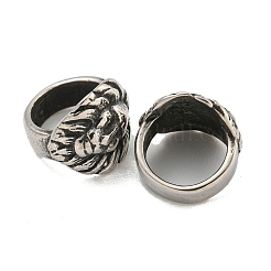 316 Surgical Stainless Steel Large Hole Beads Hand Polished&nbsp;STAS-Q326-05AS-04