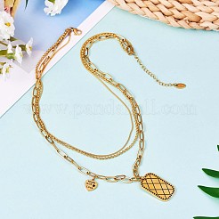 Stainless Steel 3 Layer Necklace&nbsp;JN1018A