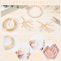 Copper Wire for Jewelry Craft Making&nbsp;CWIR-WH0016-04