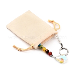 Chakra Leaf Crystal Suncatcher Dowsing Pendulum Pendants&nbsp;PALLOY-JF00460-01