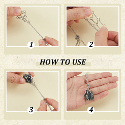 6Pcs 2 Colors Iron Cable Chain Empty Macrame Pouch Pendant Slider Necklace Making&nbsp;NJEW-NB0001-32