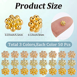 150Pcs 3 Colors Zinc Alloy Cabochons&nbsp;KK-SC0007-71A