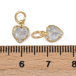 Brass Micro Pave Cubic Zirconia Pendants&nbsp;KK-Z120-05G-02