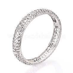Brass Micro Pave Clear Cubic Zirconia Bracelets&nbsp;BJEW-N035-07P