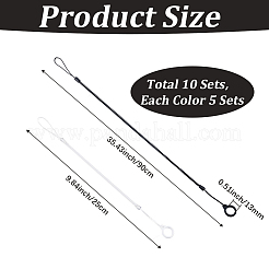 10Pcs 2 Colors TPU Eraser Anti-lost Rope&nbsp;AJEW-CP0010-83