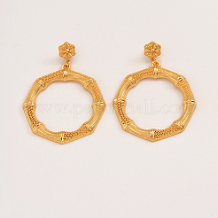 Alloy Circle Hollow Stud Earrings&nbsp;NI4876