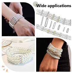 120Pcs 4 Styles Alloy Crystal Rhinestone Spacer Bars&nbsp;FIND-ME0004-07S