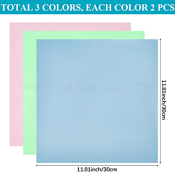 6Pcs 3 Colors Microfiber Musical Instrument Pipe Cleaning Cloth&nbsp;AJEW-CN0004-27
