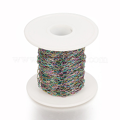 Ion Plating(IP) 304 Stainless Steel Paperclip Chains&nbsp;CHS-F010-01H-MC
