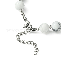 Natural Howlite Beaded Bracelet&nbsp;BJEW-TA00402-02