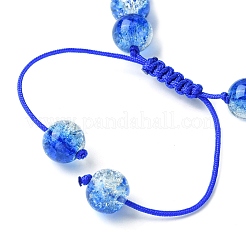 Glass Round Braided Bead Bracelets&nbsp;BJEW-JB09693