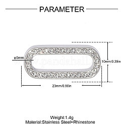 304 Stainless Steel with Crystal Rhinestone Pendants&nbsp;RB-OY001-06P