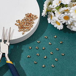 150Pcs Brass Crimp Beads&nbsp;KK-ME0003-52C