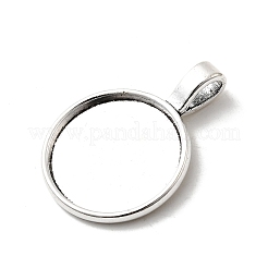 Tibetan Style Alloy Pendant Cabochon Settings&nbsp;TIBEP-Q061-10AS-LF