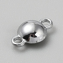Faceted Glass Flat Round Connector Charms&nbsp;FIND-WH20042-56L