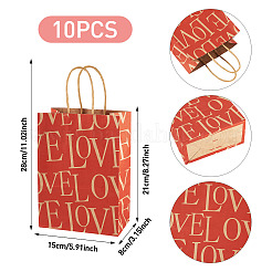 10Pcs Valentine's Day Paper Bags&nbsp;CARB-TADJ0001-01E