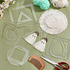Transparent Acrylic Fringe Trimming Tool&nbsp;TACR-WH0014-14