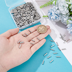300Pcs 304 Stainless Steel Tube Beads&nbsp;STAS-HY0001-83