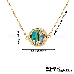 Exquisite Brass Pave Clear Shiny Cubic Zirconia Flat Round with Star Pendant Necklaces&nbsp;DS0332