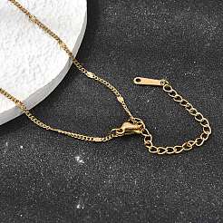 2MM Unisex 304 Stainless Steel Textured Oval Curb Chain Necklaces&nbsp;NJEW-P356-07A-G
