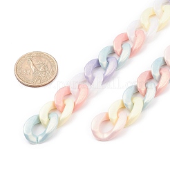 Spray Painted Acrylic Curb Chains&nbsp;AJEW-JB01086