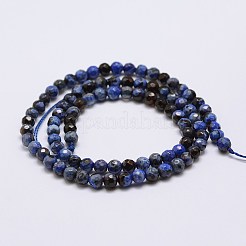 Faceted Natural Fire Crackle Agate Beads Strands&nbsp;X-G-F447-4mm-A19