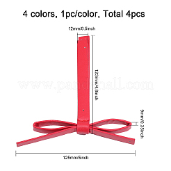4Pcs 4 Colors PU Leather Ornament Accessories&nbsp;DIY-CA0005-50