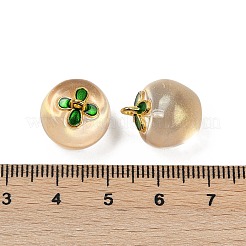 Transparent Glass Apple Pendants&nbsp;X1-DGLA-E004-16G