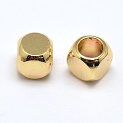 Brass Cube Beads&nbsp;X-KK-M085-A-07G-NR