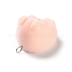 Flocking Resin Cute Pendants&nbsp;RESI-A040-02F