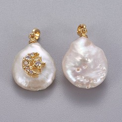 Natural Cultured Freshwater Pearl Pendants&nbsp;KK-L187-13G