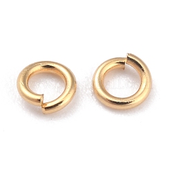 Rack PlatingBrass Open Jump Rings&nbsp;KK-O139-18A-G
