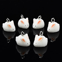 Flocky Resin Pendants&nbsp;RESI-N032-08