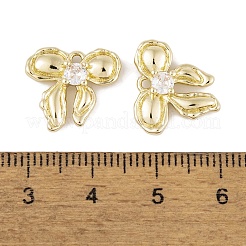 Brass Micro Pave Clear Cubic Zirconia Pendants&nbsp;KK-L212-05G